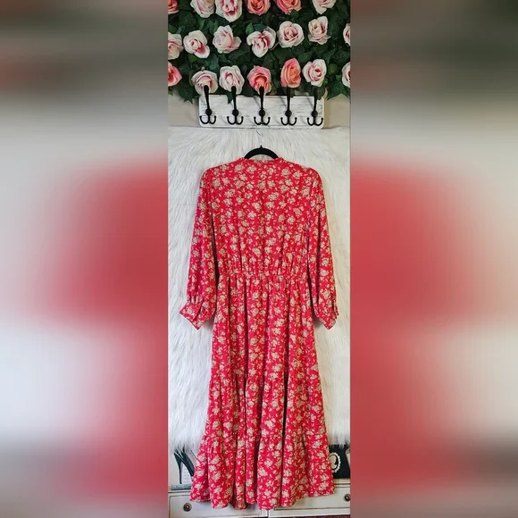 Black Tape Crimson Harvest Midi Dress - Picture 4 of 10